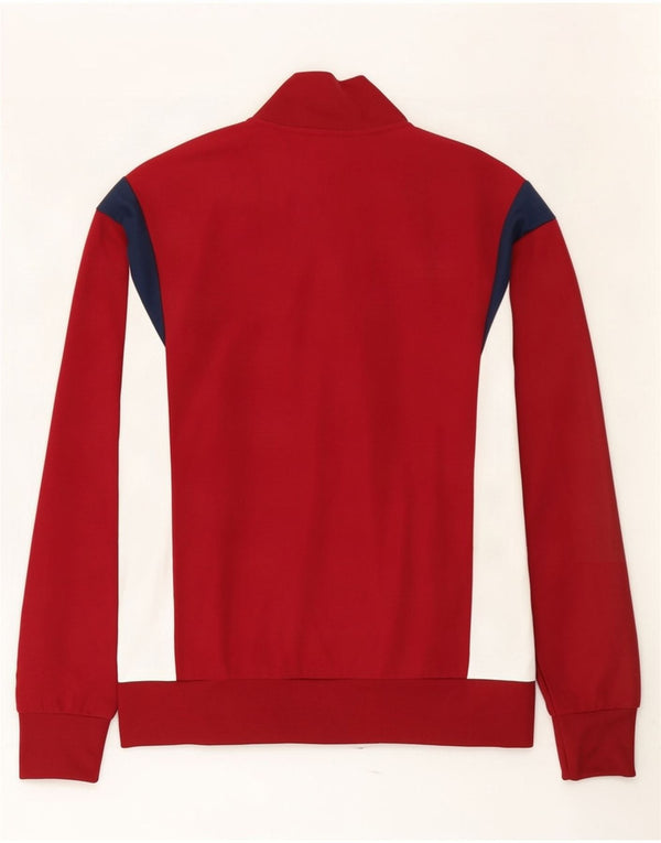 Adidas Mens Tracksuit Top Jacket Medium Burgundy Colourblock