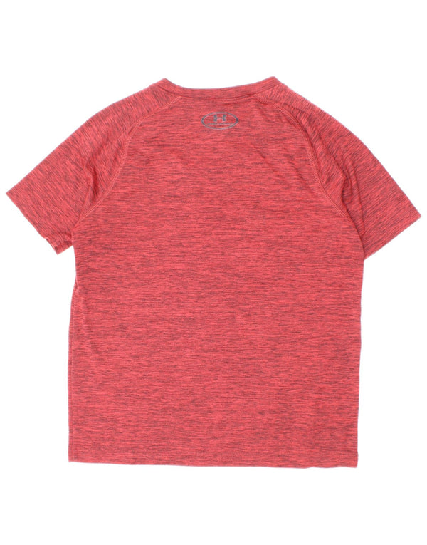 Under Armour Heat Gear Graphic T-Shirt Haut 7-8 Ans Petit Bordeaux