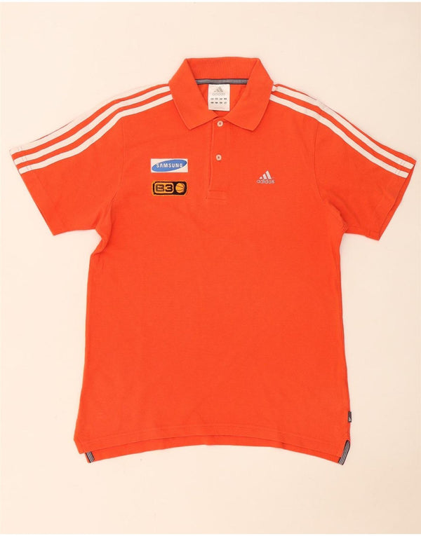 Adidas Mens Polo Shirt Small Orange Cotton