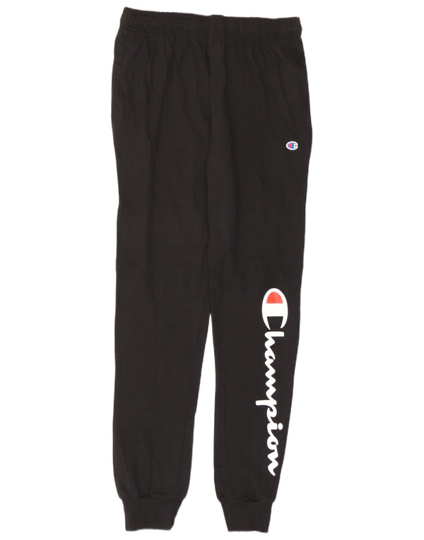 Champion Mens Graphic Tracksuit Trousers Joggers Medium  Black Cotton