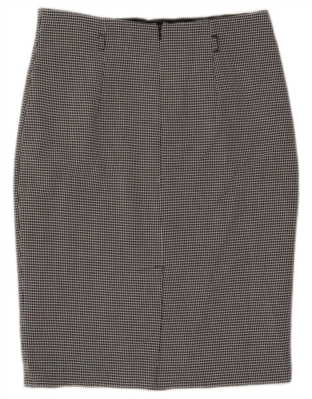 Marks & Spencer Jupe crayon pour femme UK 12 Medium W30 Noir à carreaux Polyester
