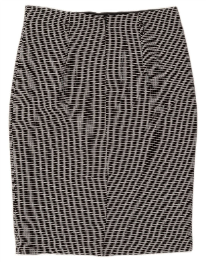 Marks & Spencer Jupe crayon pour femme UK 12 Medium W30 Noir à carreaux Polyester