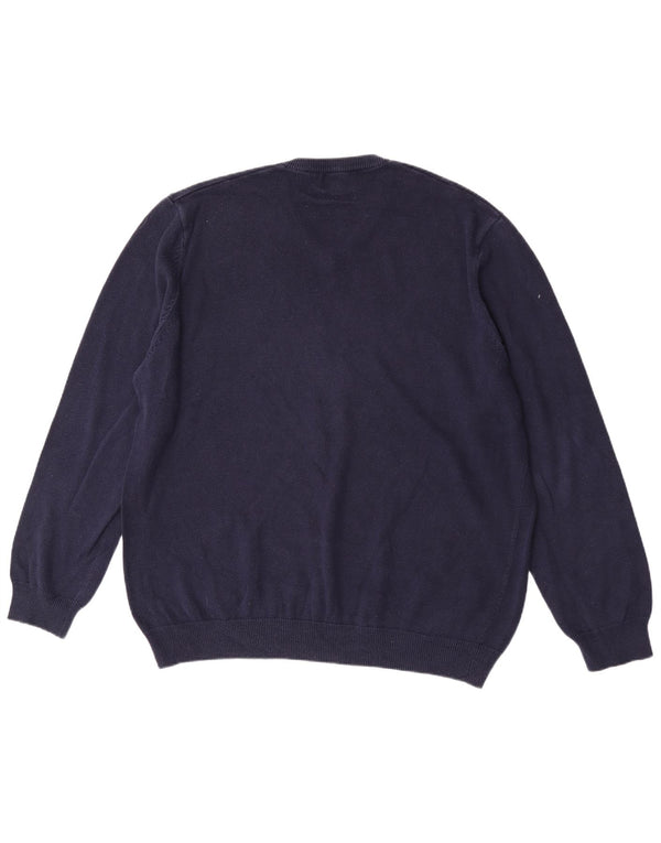 Marks & Spencer Herre V-hals sweater 2XL marineblå bomuld