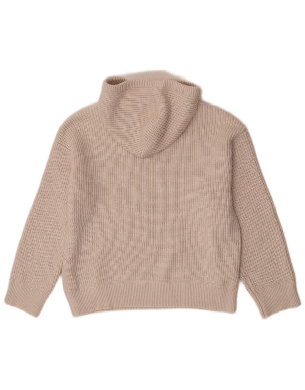Marks & Spencer Damski sweter z kapturem, UK 14, średni beżowy poliester