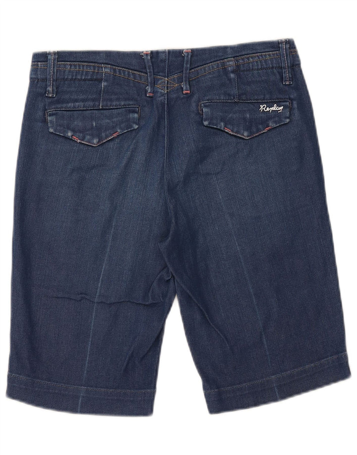 REPLAY Womens Denim Shorts W27 Small Blue Cotton