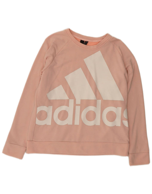 Adidas Damen Graphic Sweatshirt Pullover UK 20/22 XL Rosa Baumwolle