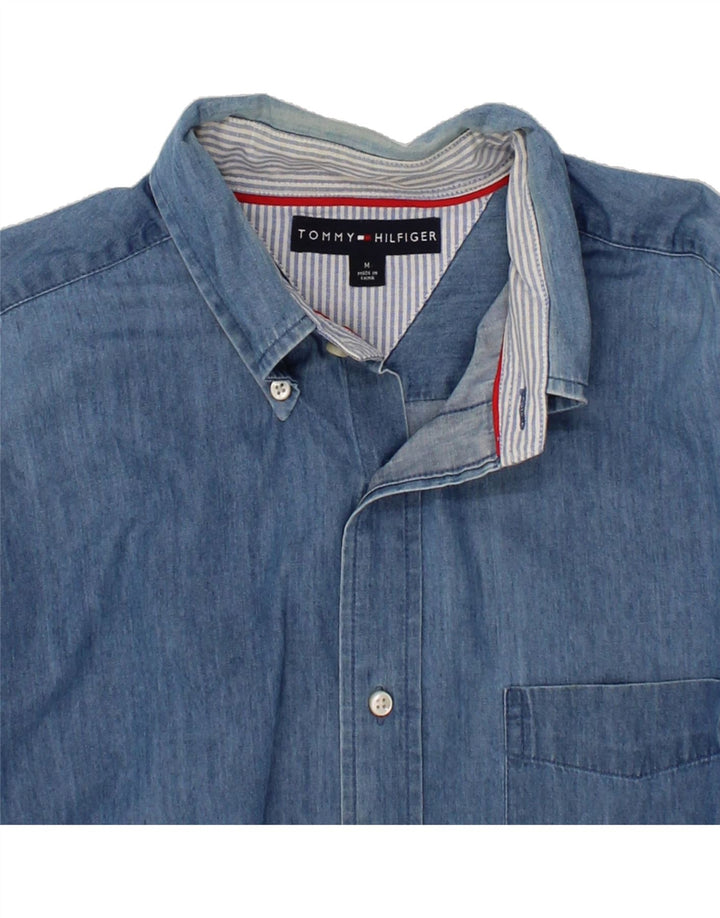 TOMMY HILFIGER Mens Shirt Medium Blue Cotton Vintage Tommy Hilfiger and Second-Hand Tommy Hilfiger from Messina Hembry 