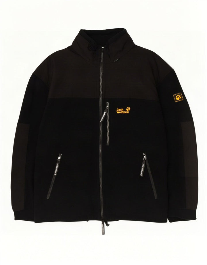 Мужская ветровка Jack Wolfskin UK 44 XL, черный полиэстер с цветными блоками