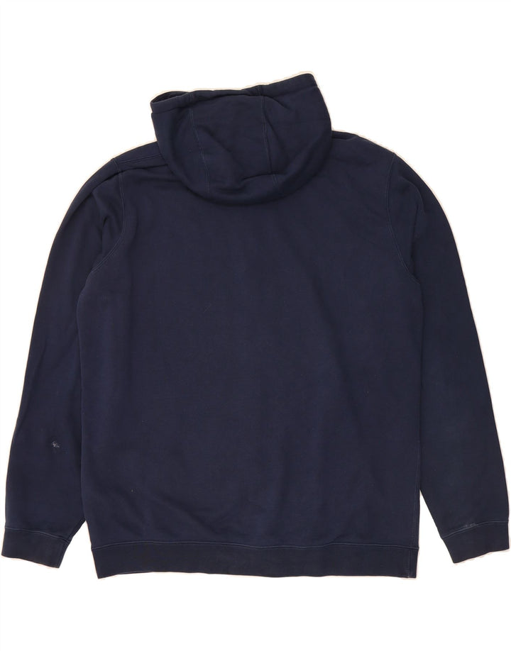 NIKE Mens Zip Hoodie Sweater XL Navy Blue Cotton Vintage Nike and Second-Hand Nike from Messina Hembry 