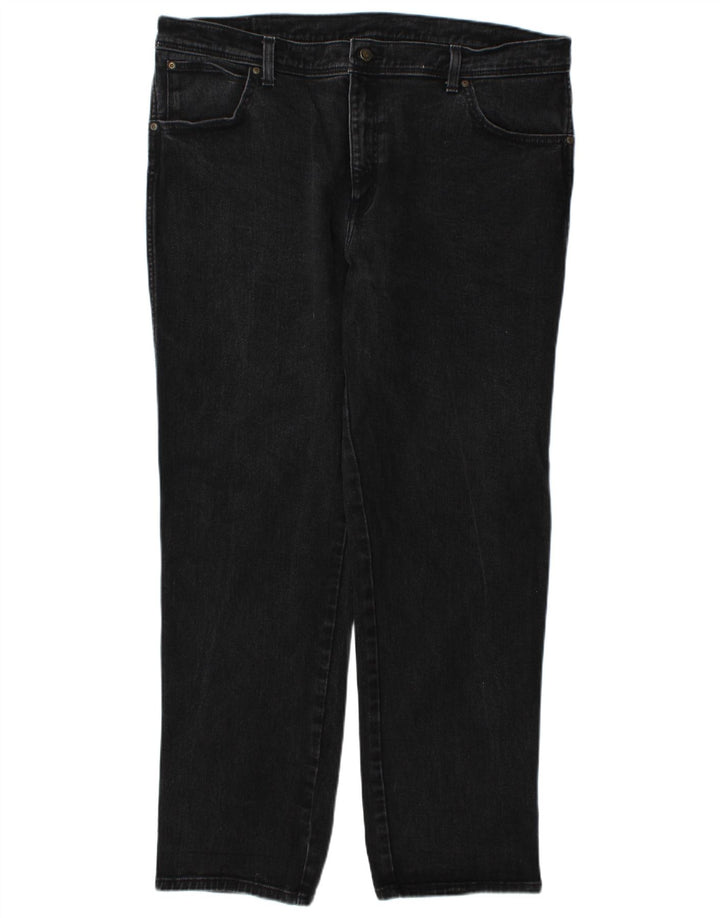 Wrangler Mens Regular Straight Jeans W42 L32 Grey Cotton