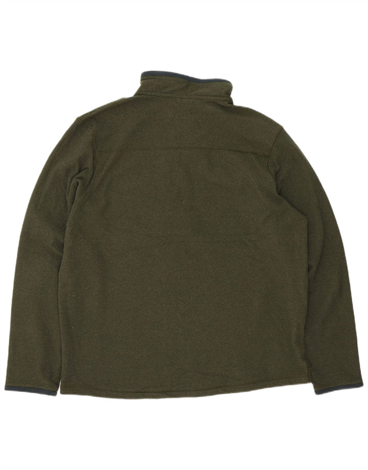 Moletom masculino Rab com zíper e gola XL poliéster verde