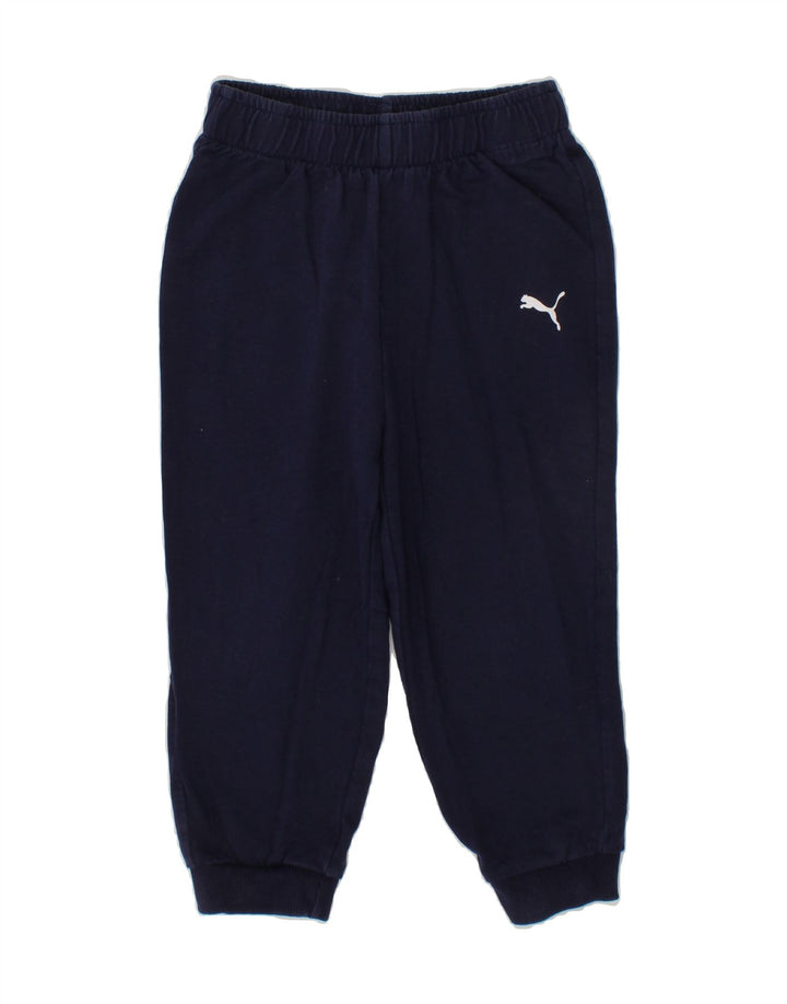 PUMA Boys Tracksuit Trousers Joggers 2-3 Years Navy Blue Vintage Puma and Second-Hand Puma from Messina Hembry 