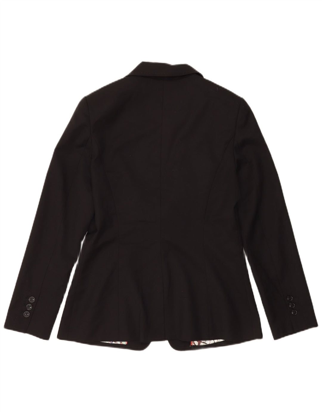 Ted Baker Dame 1 Knap Blazer Jakke Størrelse 3 Medium Sort Uld
