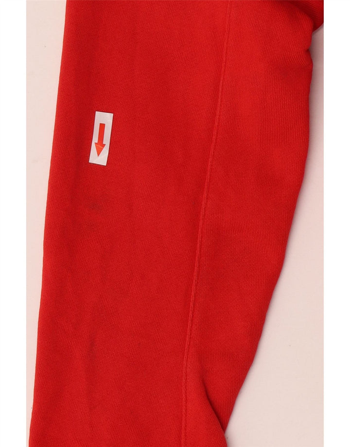 NIKE Mens Zip Hoodie Sweater XL Red Cotton