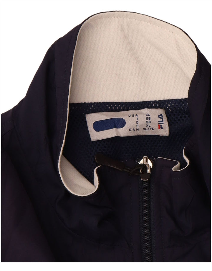 Fila Træningsdragt til mænd Topjakke XL Marineblå Colourblock Polyester
