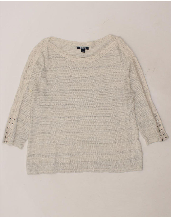 CHAPS Womens Top 3/4 Sleeve UK 18 XL Grey Cotton Vintage Chaps and Second-Hand Chaps from Messina Hembry 