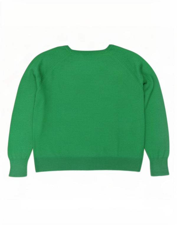 Zara Pull court surdimensionné à col bateau pour femme UK 16 Large Vert