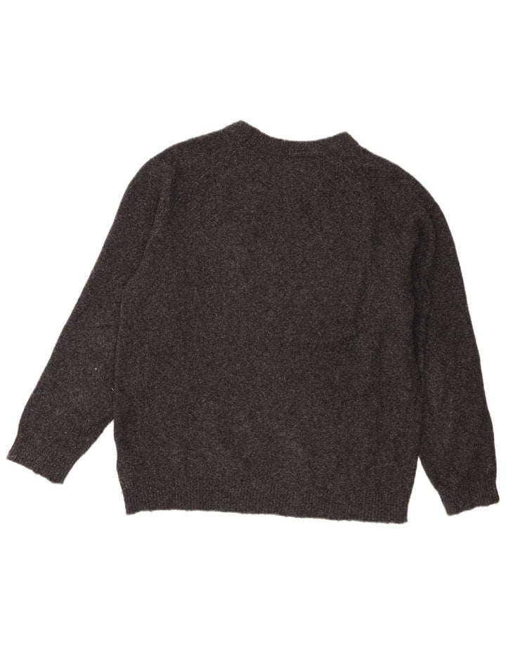 Zara Boys Crew Neck Jumper Sweater 13-14 Years Grey Polyester