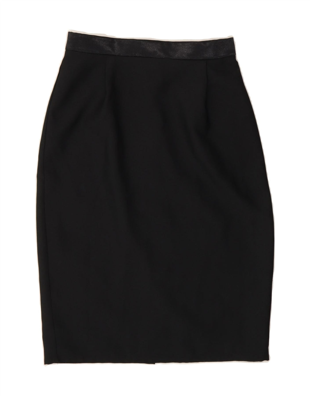 VINTAGE Womens Pencil Skirt UK 12 Medium  Black Polyester Vintage Vintage and Second-Hand Vintage from Messina Hembry 