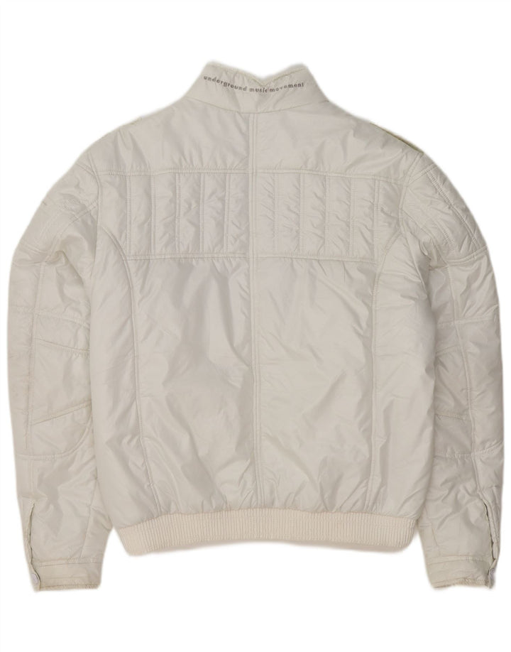 UMM Herre Military Polstret Jakke UK 42 XL Hvid Polyester