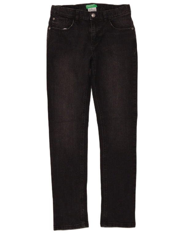Blugi slim pentru baieti Benetton 11-12 ani 2XL W28 L30 bumbac gri