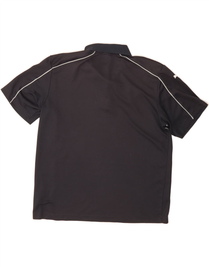 PUMA Mens Polo Shirt Large Black Polyester Vintage Puma and Second-Hand Puma from Messina Hembry 