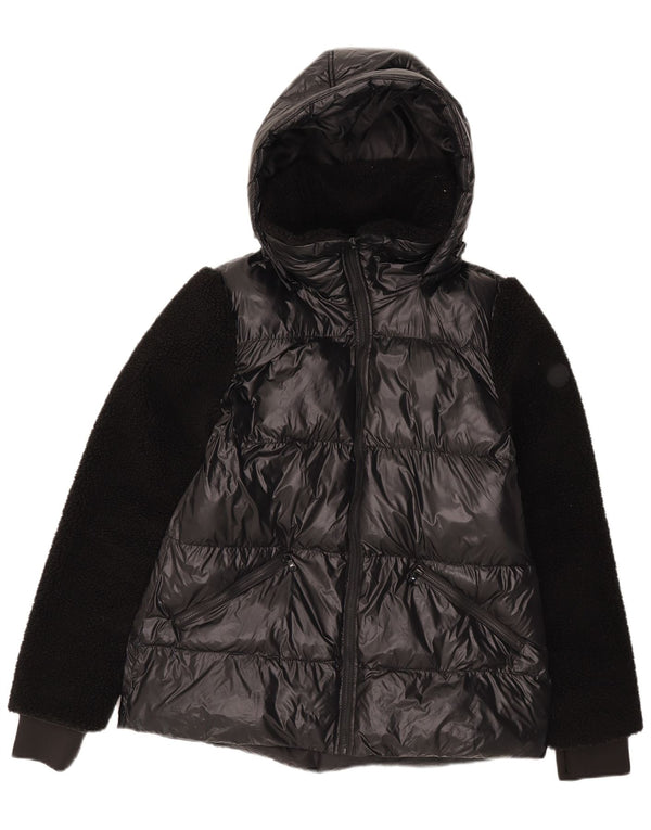 Michael Kors Dame Hættejakke UK 14 Medium Sort Nylon