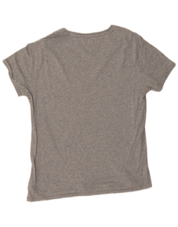 T-shirt da uomo vestibilità regolare Tommy Hilfiger Top XL in cotone grigio