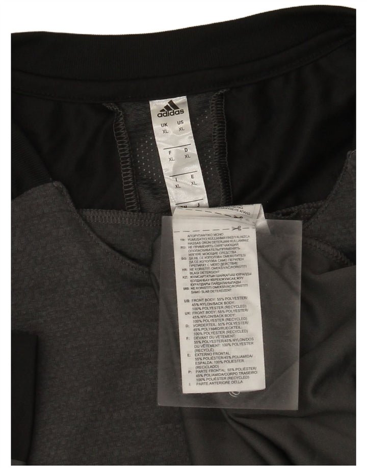 Tricou pentru bărbați Adidas Top XL Gri poliester color bloc