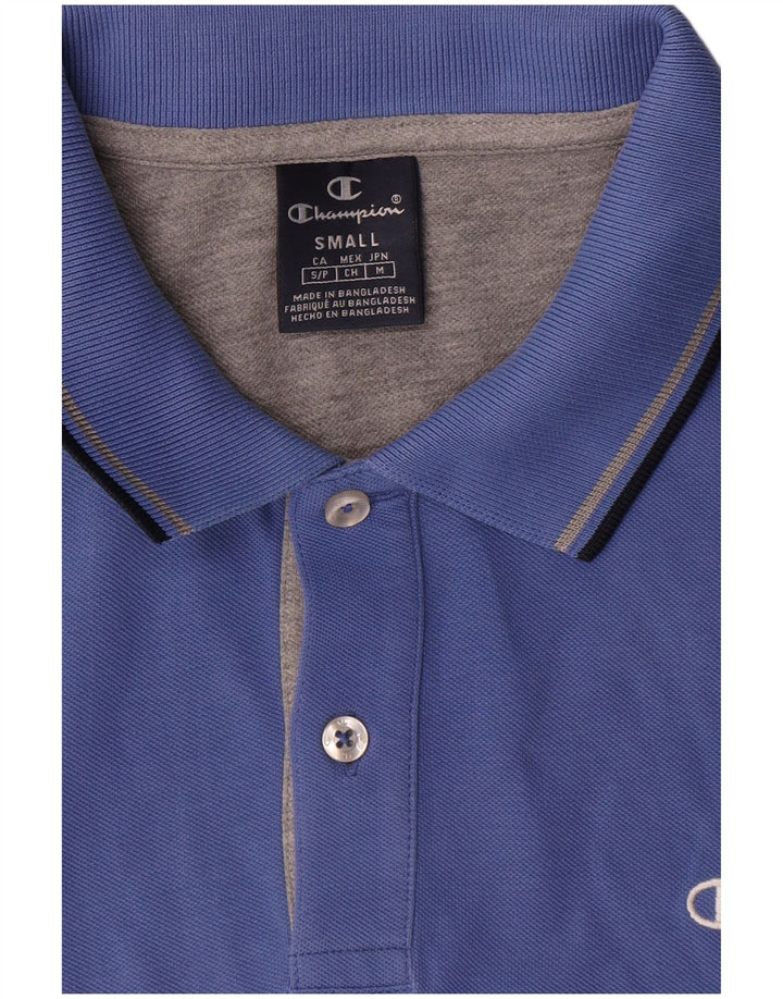 Champion Mens Polo Shirt Small Blue Cotton