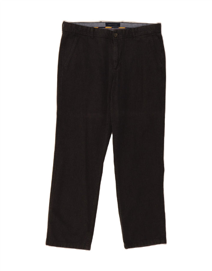 TOMMY HILFIGER Mens Straight Chino Trousers W33 L29 Grey Vintage Tommy Hilfiger and Second-Hand Tommy Hilfiger from Messina Hembry 