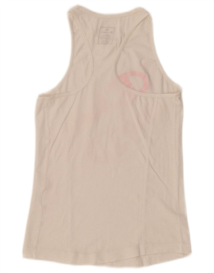 Champion Kvinder Grafisk Vest Top UK 8 Small White