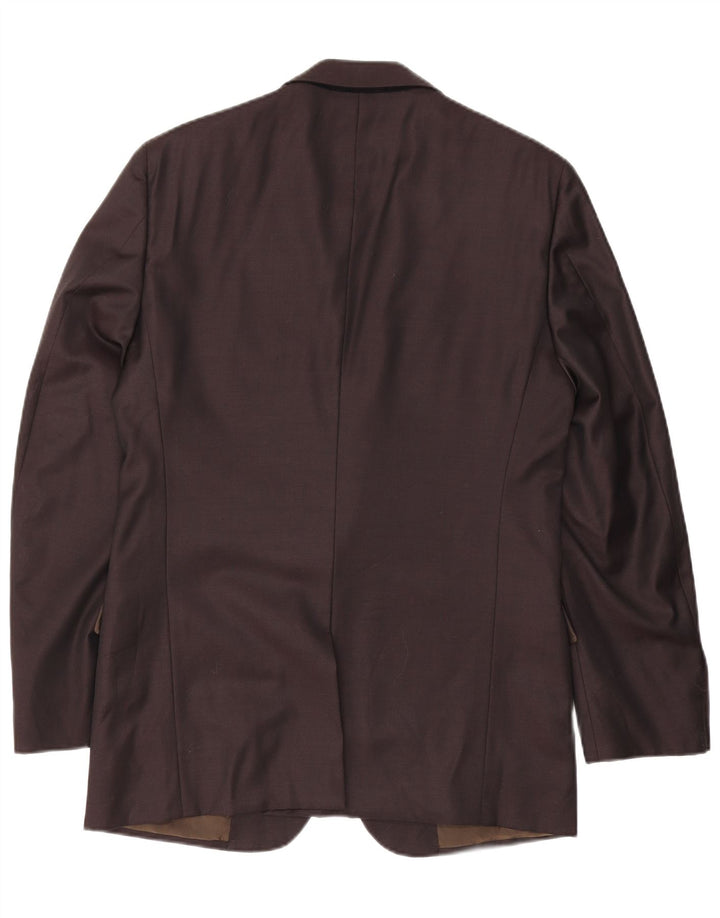 Calvin Klein Mens 2 Button Blazer Jacket Large Burgundy New Wool