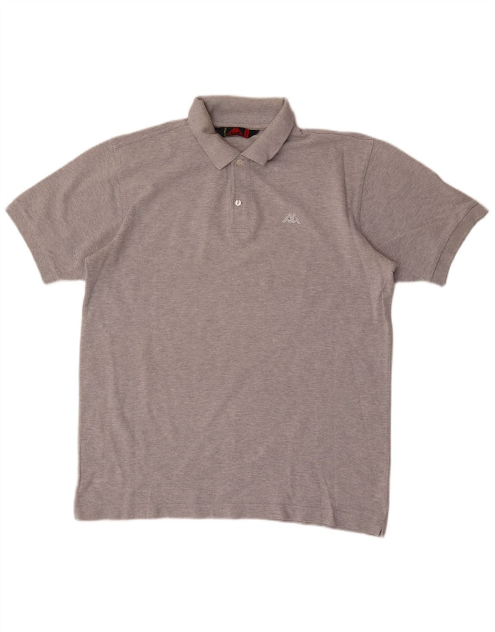 Polo Kappa Uomo Large in Cotone Grigio