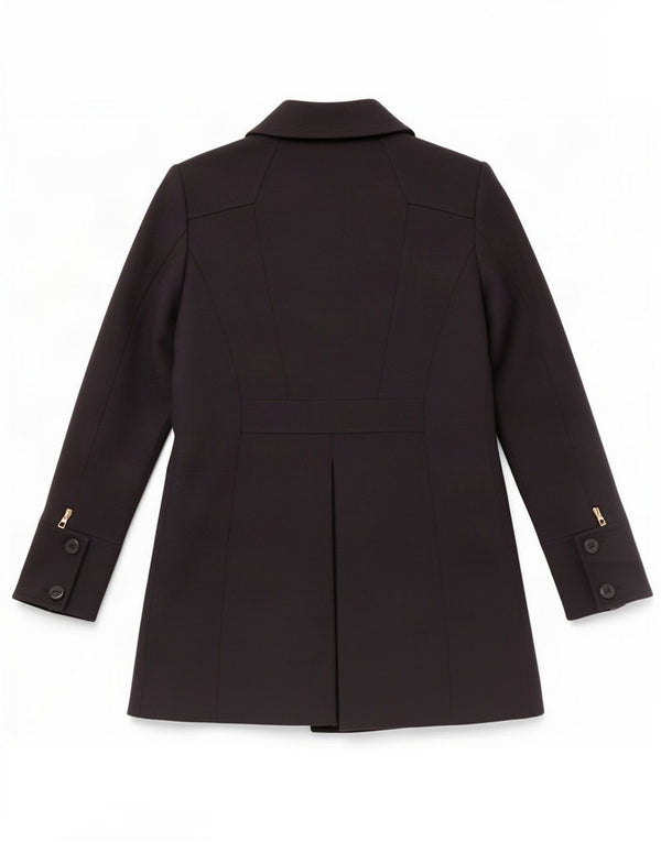 Abrigo cruzado para mujer Reiss UK 44 Poliéster azul marino mediano