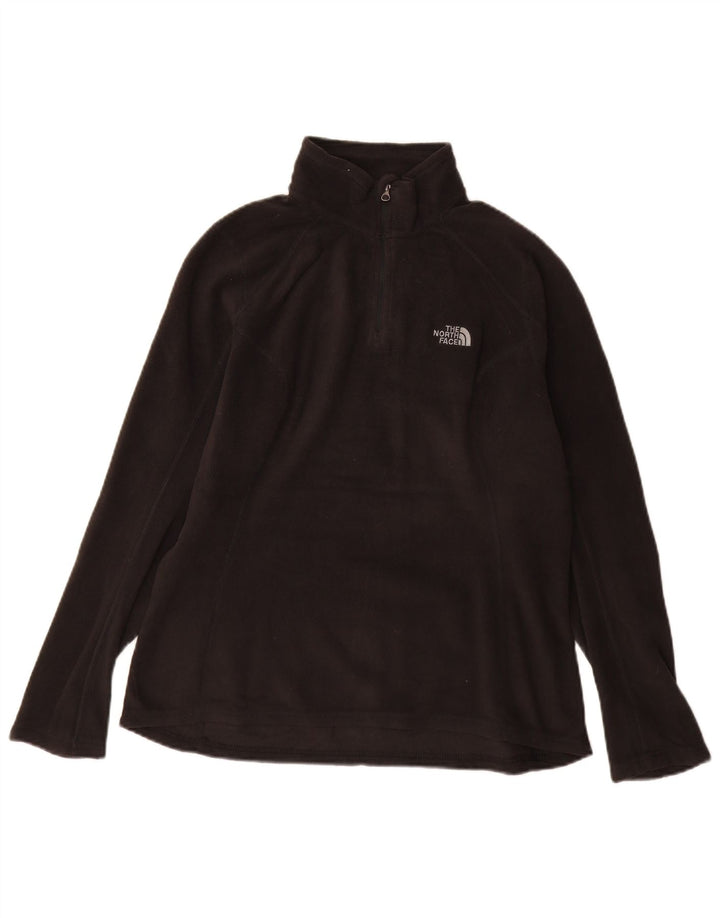THE NORTH FACE Maglione in pile da donna con collo e zip UK 14 Poliestere nero medio