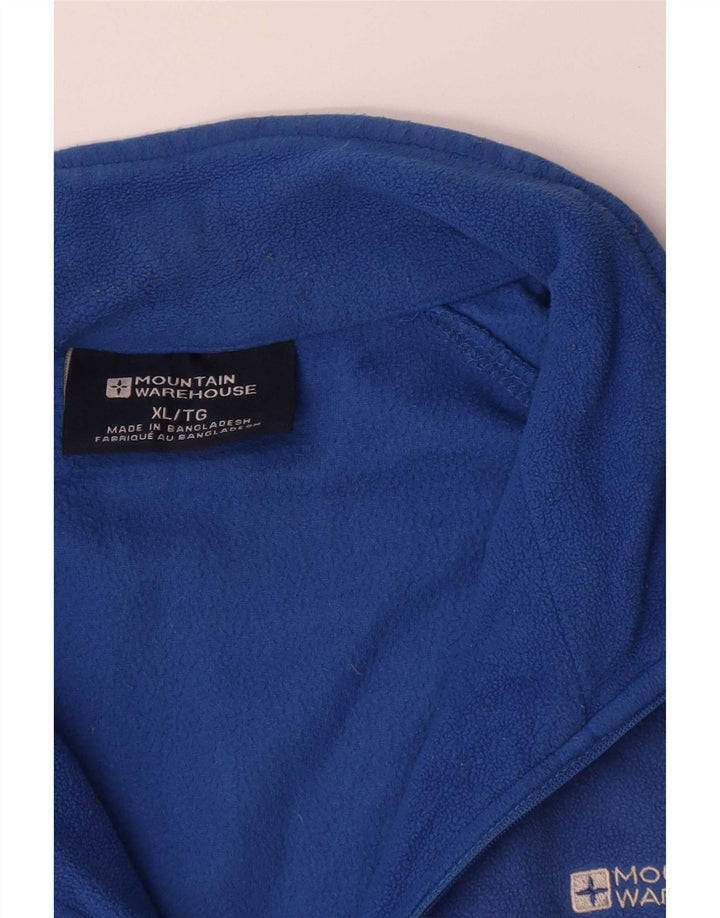 Mountain Warehouse Jersey de forro polar con cuello y cremallera para hombre XL Poliéster azul