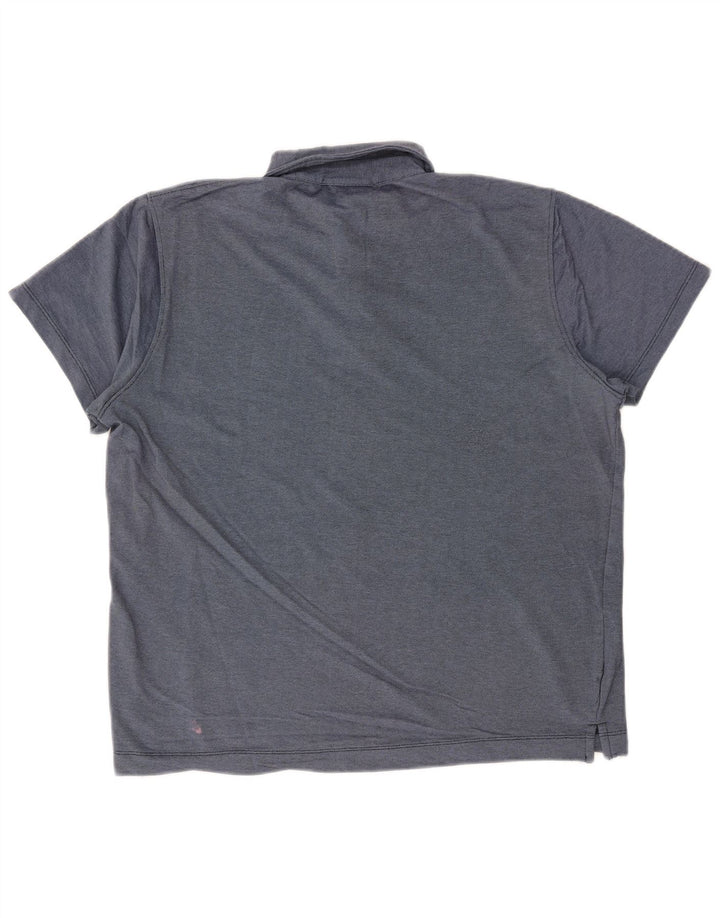 MICHAEL KORS Mens Polo Shirt Large Navy Blue Cotton