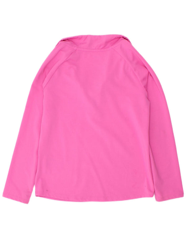 Nike Girls Dri Fit Pullover med lynlås-hals træningsdragt Top 5-6 år Medium Pink