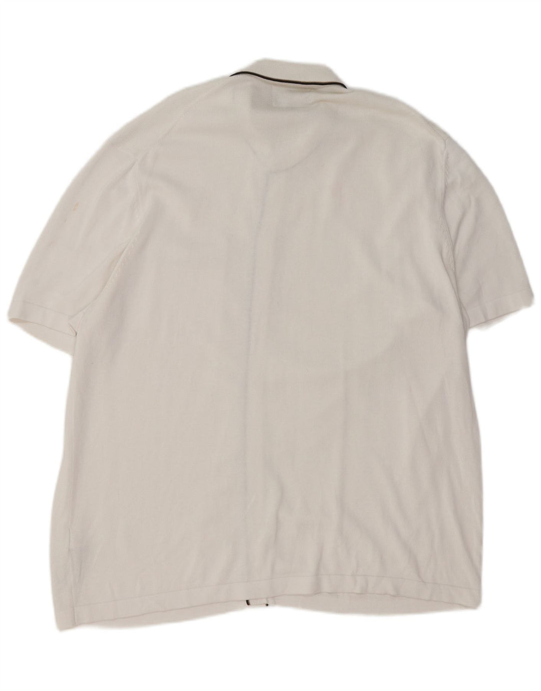 Marks & Spencer Mens Short Sleeve Cardigan Sweater 2XL White Modal