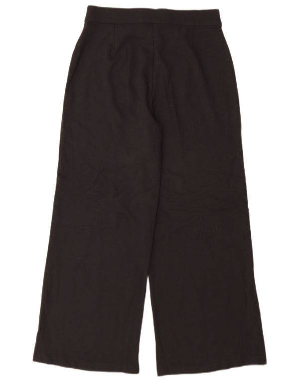 Marks & Spencer Kvinder Casual Bukser med brede ben UK 12 Medium W30 L29 Sort
