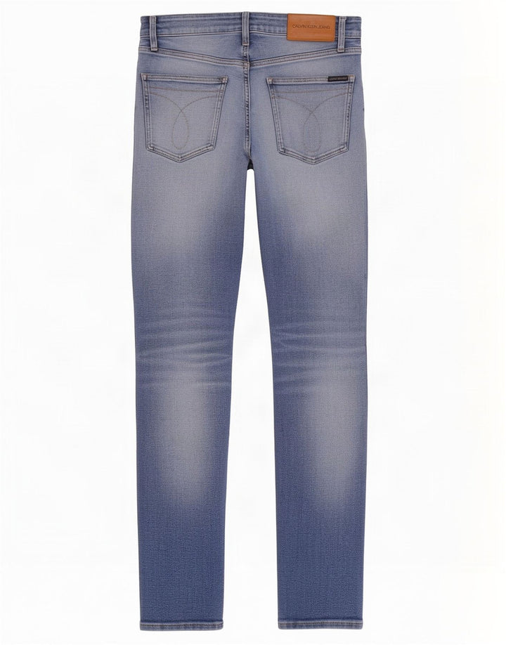 Calvin Klein Herre Slim Jeans W31 L32 Blå Bomuld