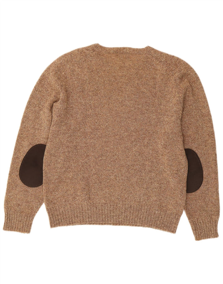 Kappa Womens Crew Neck Jumper Sweater UK 16 Large Brown Wool