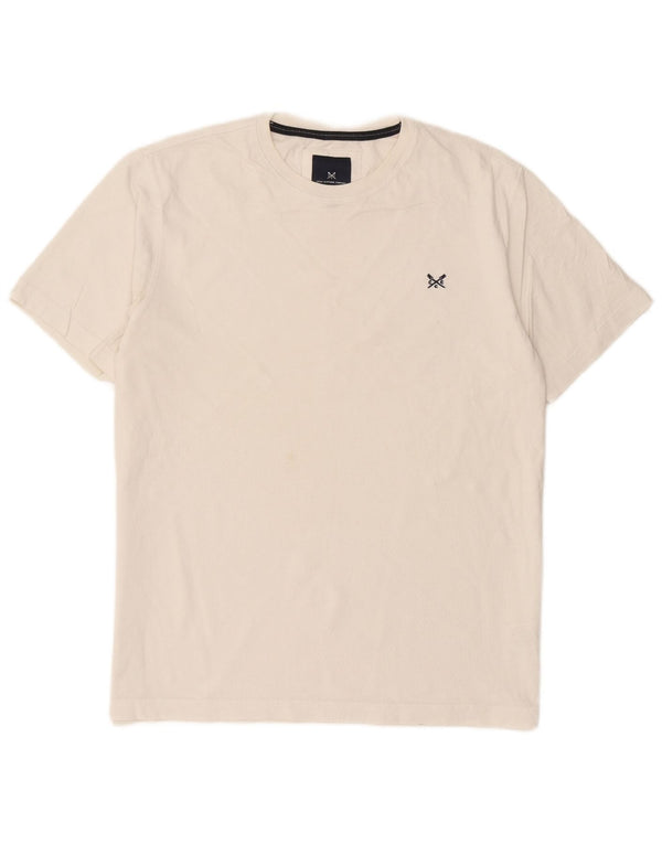 Crew Clothing Męski T-shirt Top, duży, biały, bawełniany