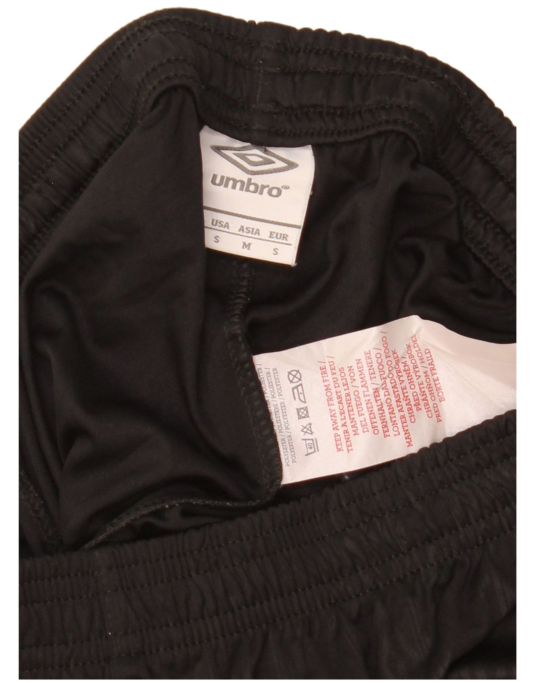Umbro Mens Sport Shorts Small Black Argyle/Diamond Polyester
