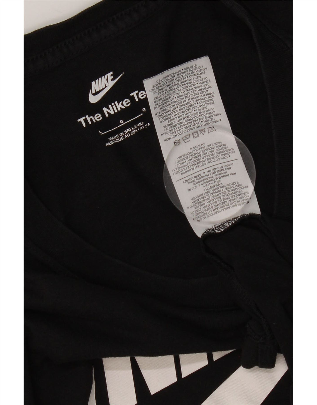 Nike Mens Graphic T-Shirt Top Large Black Cotton