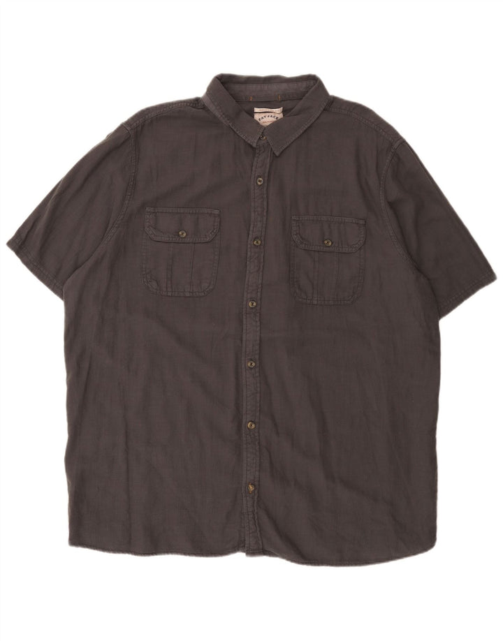Fat Face Mens Short Sleeve Regular Fit Shirt 3XL Grey Cotton