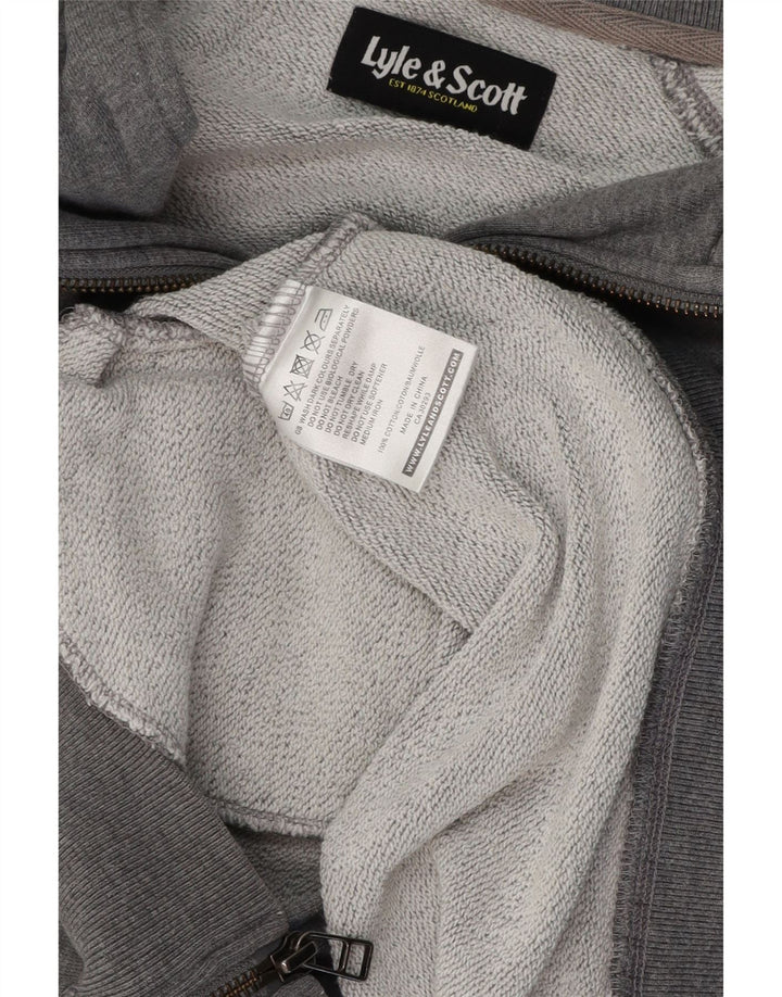 Мужской спортивный костюм LYLE & SCOTT, верхняя куртка из хлопка среднего серого цвета