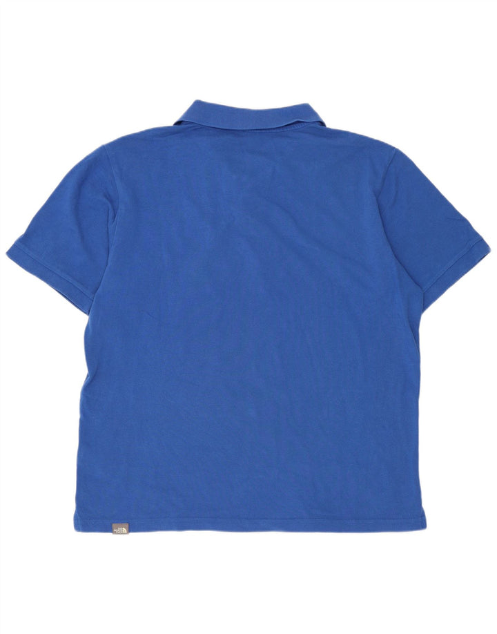 The North Face Mens Polo Shirt Medium Blue Cotton
