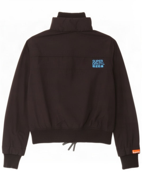 Damska kurtka przeciwdeszczowa Superdry UK 16 Large Black Nylon